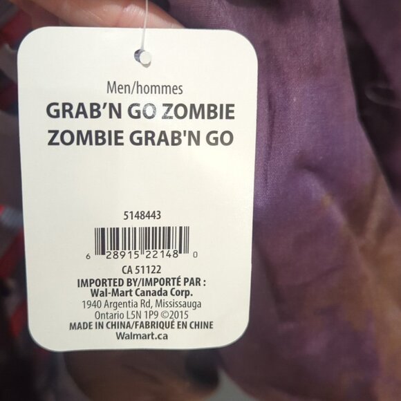 Adult Zombie Costume With Mask - One Size - Picture 3 of 3